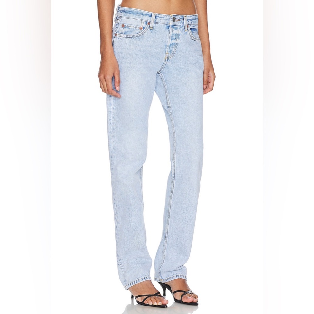 Re/Done x Pam Anderson 90s Light Blue Straight Leg Jeans